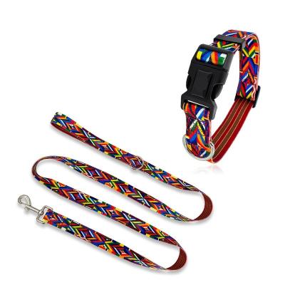 China Amazon Hot Selling Medium Dog Leash Collar Set Personalized Pet Traction Rope Large Small for sale