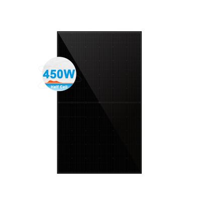 China Solar panel system 166mm 182mm 220v 410w 420w 430w all cell solar panels perc black mono mono panel 450w for sale