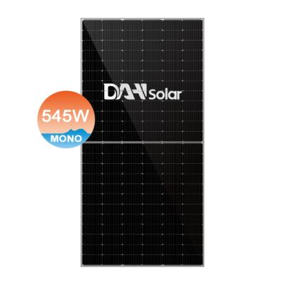 China Solar System DAH 182mm 535w 540w 545w 550w Solar Panel 1/3 Mono Commercial Mono Cut Low Intensity Monocrystalline Solar System 600w for sale