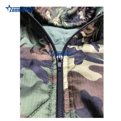 China Lightweight Tactical Camouflage Zipper Up Woobie Hunting Jacket Water Resistance Military Reversible Hoodie Te koop