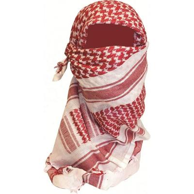 China High Quality Keffiyeh Military Tactical Desert Head Cover Soft Touch Feeling Cotton Hijab Shemagh Muslim Scarf Te koop