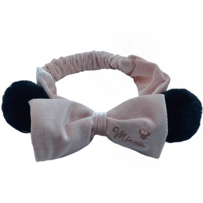 China QUICK DRY Microfiber Spa Headband Women Clip Hair Lace Big Bow Face Wash Headband Make Up Elastic Hair Band for sale