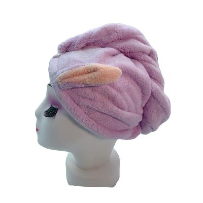 China High Quality QUICK DRY Microfiber Hair Towel Wrap Microfiber Turban For Women Salon Soft Hair Drying Towel Turban for sale