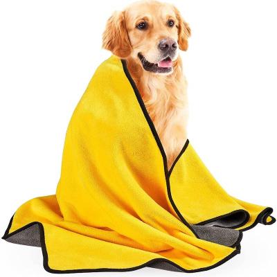 China Dog Wash Towel Pet Hair Cleaning Towel Absorbent Super Soft Super Soft Microfiber Cleaning Towel For Pet for sale