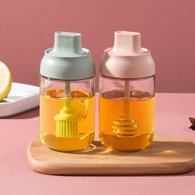 China Store Food Grade Silicone Frying Oil Salt Condiment Containers Olive Oil Dispenser Bottle Food Storage Container In Kitchen for sale