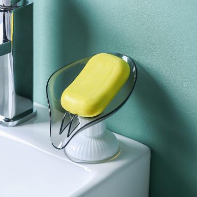 China Modern Rotary Suction Cup Drain Soap Box Double Bath Toilet Drain Shelf Storage Box Without Soap Nail for sale