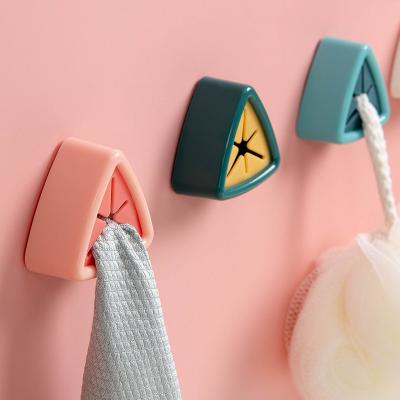 China Morden Push Adhesive Towel Hooks for Kitchen Hand Wall Mount Bathroom Plastic Towel Hook and Dish Towels for sale