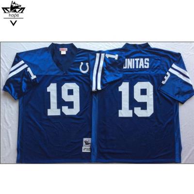 China Breathable Wholesale Custom Jersey #19 American Football NFLL Blue Wear Jersey Men for sale