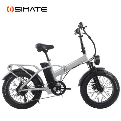 China Aluminum alloy SIMATE EB08 OEM/stock 500w lithium folding mountain powerful ebike fat tire 20 inch 48V 10a electric bicycle for sale