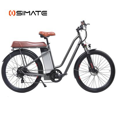 China Simate Eb05 350w Electric Alloy Electric Bike 36v Bicicleta 36v City Ebike 10ah Li-ion Aluminum Electric Bicycle for sale