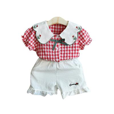 China Bear Leader Kids Summer Clothes Baby Girl Fashion Sets Children Plaid Shirt And Shorts Outfits 2Pcs Casual Children Clothing for sale