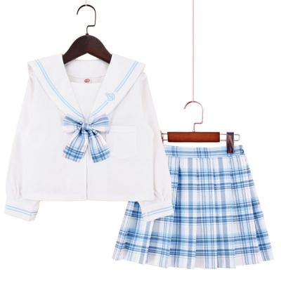 China Bear Leader Girl Dress New Princess Dresses Class Uniforms Kids Girls Bow T-shirt+Plaid Dress Children Costume Clothing 2pcs for sale