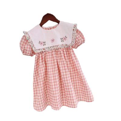 China Bear Leader Toddler Girl Dresses Summer Baby Girls Clothes Kids Floral Plaid Dress Children Clothing Flowers Princess Dresses for sale