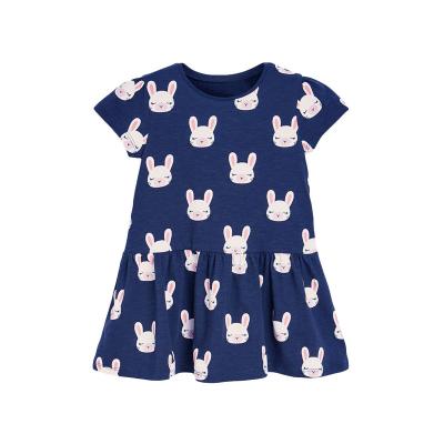 China Bear Leader Casual Children Girl Dress Summer Princess Kids Cotton Clothes Animals Bunny Dress Short Sleeve Toddler Girl Dresses for sale