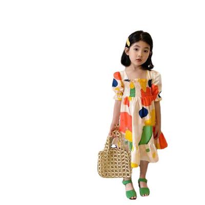 China 2022 New Casual Kids Girls Dresses 2022 New Summer Colorful Princess Dresses Children Clothing Baby Casual Clothing Vestidos for sale