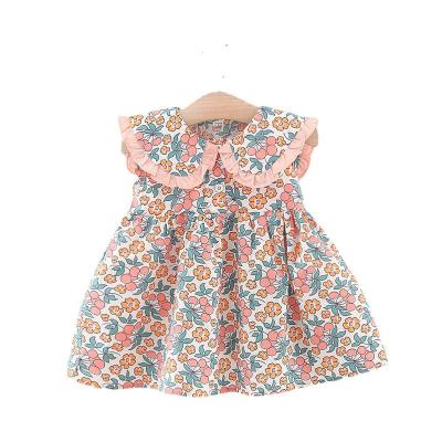 China 2022 New Floral Summer Infant Dress Newborn Baby Girl Dresses Korean Flowers Cotton Infant Princess Dress Toddler Clothes for sale