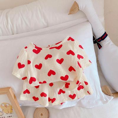 China 2022 New Summer Baby Clothes Set Cute Children Girls Print T-Shirt + Shorts 2Pcs Set Toddler Clothing Set Kids Tracksuits for sale