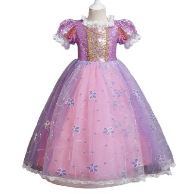 China Bear Leader Baby Girl Dresses 2022 Summer Mesh Patchwork Princess Dress Floral Sequins Cute Ball Gown Kids Performance Clothing for sale