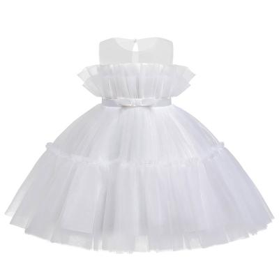 China Baby Girl Summer New Girl's Dress Korean Mesh Princess Cute Bow Tutu Dress Birthday Performance Dress for sale