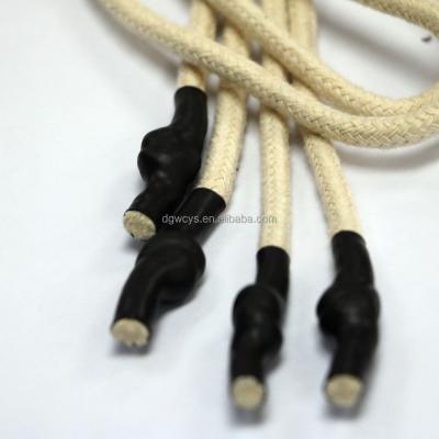 China Lots of 100% cotton strings with metal tips for shoe lace ribbons shoe lace for sale