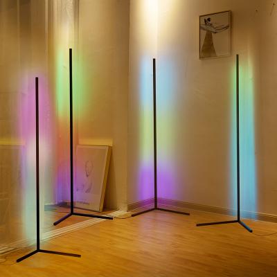 China Modern Minimalist Minimalist Living Room RGB Remote APP Colorful Industrial Corner Floor Lamp for sale