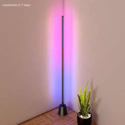 China Minimalist industrial nordic modern colorful rgb led kona floor lamp for sale