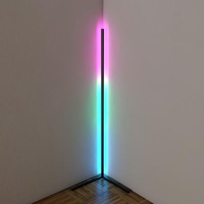 China Nordic living room minimalist modern modern APP remote colorful kona led RGB corner floor lamp for sale