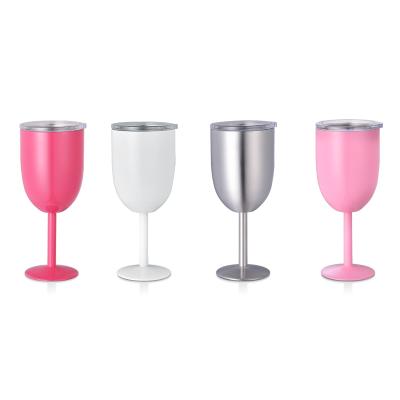 China Sustainable Double Wall Stainless Steel Wine Tumbler With Lid Wholesale Stainless Steel Wine Tumbler 400ml for sale