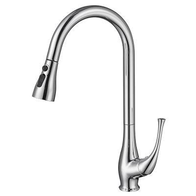 China Metered Faucets 360 Degree Single Hole Kitchen Faucet Handle Kitchen Sink Faucet for sale