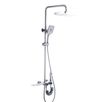 China Modern Wall Mounted Brass Black Single Handle Bathroom Shower Single Hole Basin Faucet With Sprayer for sale