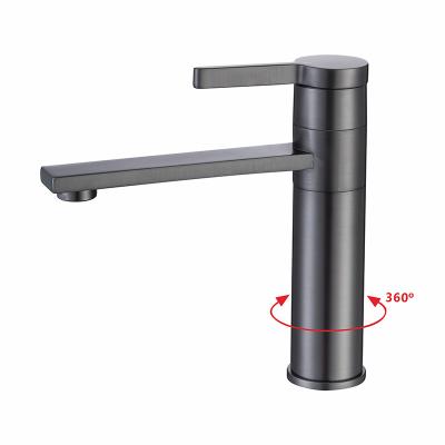 China Modern Single Hole Basin Faucet Chrome Bathroom Sink Faucet With Supply Hose, Unique Design Single Handle Single Hole Lavatory Faucet, Basin Mixer Tap Commercial for sale