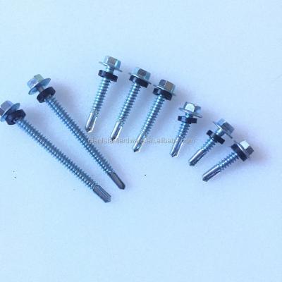 China C1022 #4 Good Quality Drilling Points Hex Self Head Drilling Screws for sale