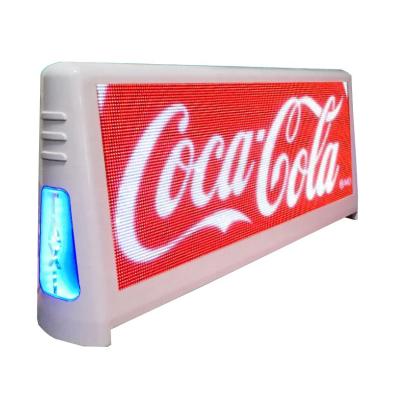 China Outdoor Wireless Car Display Banner P2.5 P3 P4 P5 Taxi Car Taxi Led Top Light Display for sale