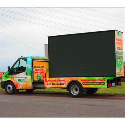 China P5 outdoor mobile led display screen trailer / truck mobile advertising led display price for sale