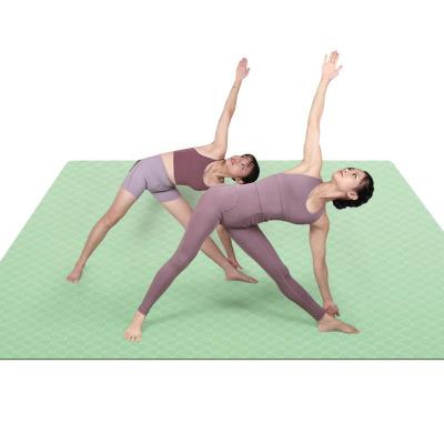 China Large Eco-Friendly Yoga 6mm/8mm Super Anti-Slip Hot Selling Non-Slip Mat Fitness Double Band Yoga Mat for sale