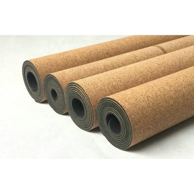 China Factory Price Non-slip Private Label Cork PU Eco-Friendly Natural Rubber Cork Yoga Mat for sale