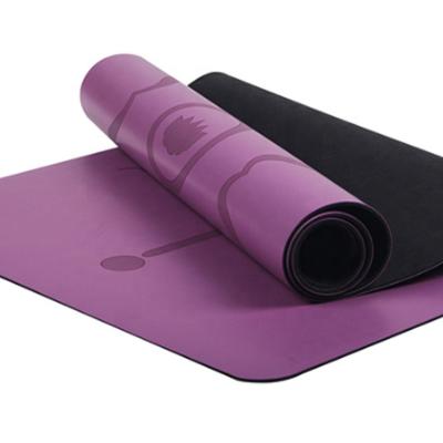 China Free Sample Non-slip Factory Designed Eco-friendly Sweat Absorption Leather Natural Rubber Yoga Mat for sale