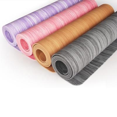 China Colorful Wooden Yoga Accessories New Exercise Pilates Material Grain Yoga Mat for sale