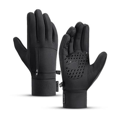 China Full Finger Winter Waterproof Touch Screen Zipper Gloves Full Fingered Anti Slip For Bike Motorcycle for sale