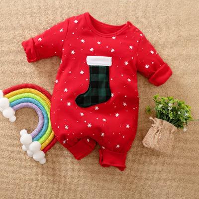 China Festival Christmas Baby Rompers For Boys And Girls Cotton Baby Clothes Comfortable Newborn Toddler Rompers for sale