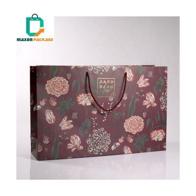 China Small Fashion Simple Design Jewelry Rope Handle Recyclable Promotional Shopping Gift White Packaging Paper Bag With Logo Print for sale