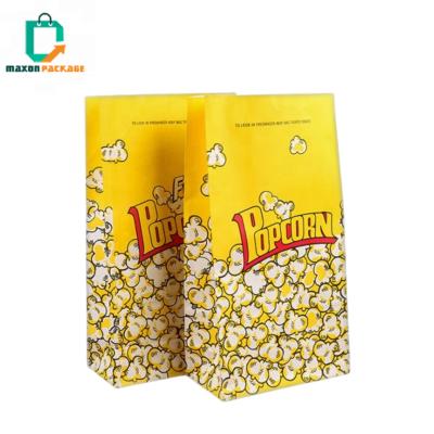 China Recyclable Custom Film Food Wrapping Paper Popcorn Bag Kids Popcorn Boxes Holder Party Supplies For Snacks Fries Candy for sale