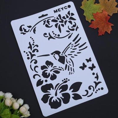 China Kids Drawing Sedex Level Flower Plastic Drawing and Painting Stencils for Card and Craft Projects for sale