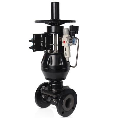 China DN20-DN350 General Flange Cast Steel Jacketed Rubber Anti - Corrosion Pneumatic Diaphragm Valve for sale