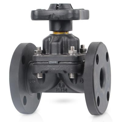 China General Flange Mount Jacketed Acid And Alkali Rubber Resistant Manual Diaphragm Valve for sale