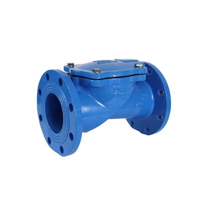 China General DN50-DN300 Flanged Soft One Way Ductile Iron Swing Rubber Seal Flap Check Valve for sale