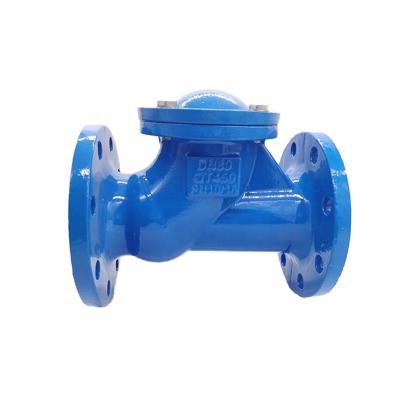 China General DN50-DN300 Flange Ductile Iron Soft Seal Slide Ball One Way Check Valve for sale