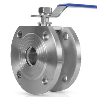 China General Manual Italian Soft Seal Stainless Steel DN15-DN150 Flange Wafer Ultrathin Ball Valve for sale