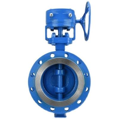 China General Hard Seal Cast Turbine Acid Alkali Resistant Steam Flange Steel Manual Butterfly Valve for sale