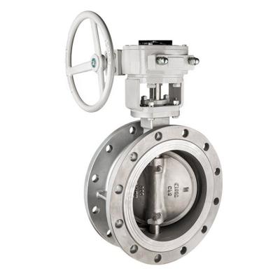 China General DN50-DN400 Turbine Flange 304 Stainless Steel Hard Seal Butterfly Valve for sale